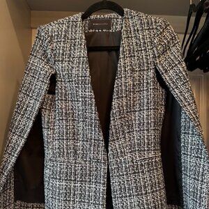 BCBGMAXAZRIA Tweed Cape Jacket